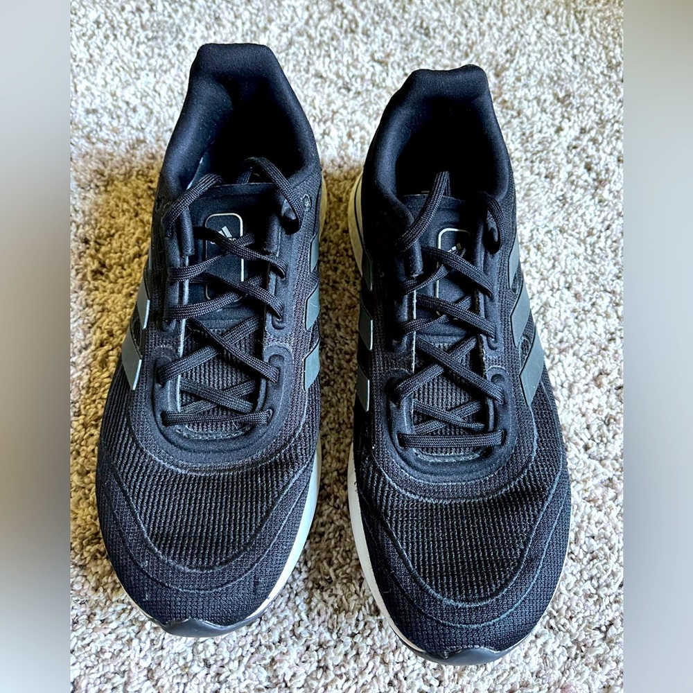 Adidas Primegreen Black and White with stripes tennis shoes women’s size 8